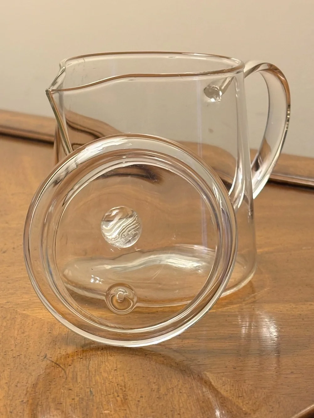 Clear Borosilicate Glass Teapot Tea Server w/ Glass Lid Minimalist